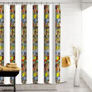 Hot Sale Saba Telet Afrikanische äthiopische traditionelle wasserdichte Polyester Dusch vorhang Liner für Badezimmer