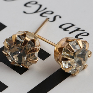 Golden Sun Claw <b>Crystal</b> <b>Stud</b> <b>Earrings</b> Zinc Alloy Ball Shape For DIY Jewelry Making Accessories Wholesale - Product Image 3