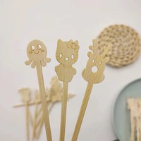 Pics à Cocktail en Bambou Fruits Nourriture Hamburger Cure-dents Cupcake Toppers Sandwich Apéritif Brochettes Décoratives Boisson Garniture Bâtonnets