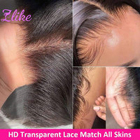 Perruques en cheveux naturels HD Lace Snont, extensions de cheveux pour femmes noires, perruques complètes 13x4 Lace, longues, semi-fabriquées à la machine et semi-nouées à la main