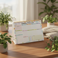 Journal alimentaire non daté B5 2026, carnet à spirales, semaines non datées, carnet de planification motivant