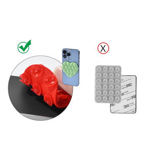 Hands-free Strong Grip Holder for Selfie Video <b>Mirror</b> Detachable No Glue Double Sided Silicone Suction Cup - Product Image 2