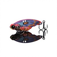 Leurre VIB Métallique Personnalisé Papillon Bionique Imprimé 14g Yeux 3D Vibrations Haute Fréquence Pêche en Eau Salée Brochet Luciole Rivière Lac