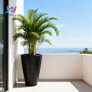 <span class=keywords><strong>Maceta</strong></span> de Lujo Personalizada con Diseño de Flor Dorada, Duradera, Grande, de Fibra de Vidrio, Ecológica, para Bodas, Centros Comerciales, Patios, Jardines, Hoteles y Hogares - Product Image 1
