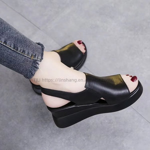 Factory Wholesale New Summer High Heels Plus Size 41 42 Platform Women's <b>Shoes</b> Wedge Sandals Women - Product Image 1