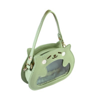 Produk stok tersedia ransel ITA mewah kustom dengan jendela bening untuk pin tas bahu wanita desainer kustom dompet Ita