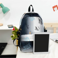 Sac à dos unisexe tendance style Ins géométrique avec fermeture éclair résistant à l'eau, capacité de 36 à 56 L, couleur dégradée, mode, école, étudiants
