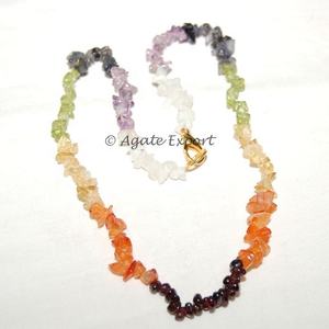 Collar de fichas de Chakra personalizado de moda con gancho dorado - Product Image 1