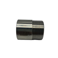 Bouchon d'extrémité de tuyau rond poli en acier inoxydable 316L forgé 1 1/4" BSPT B16.11 3000LB