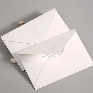 Enveloppe de carte de vœux personnalisée de haute qualité, avec estampage doré en relief, enveloppe de mariage artisanale, enveloppe de remerciement pour l'église - Product Image 2