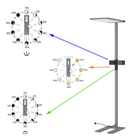 Lampe de bureau à affichage numérique intelligent avec induction micro-ondes et écran LCD, pour salon, lampe sur pied moderne E296 LED
