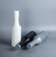 Bouteille en plastique HDPE de 1 litre de couleur personnalisée de qualité alimentaire Bouteille de confiture à long col de 1 litre Emballage de sirop Bouteille de sauce vide