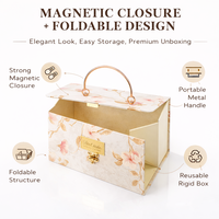 Boîte magnétique de luxe personnalisée pour bougies parfumées et emballages de parfums, boîte cadeau avec poignée pour l'aromathérapie et les ensembles de diffuseurs