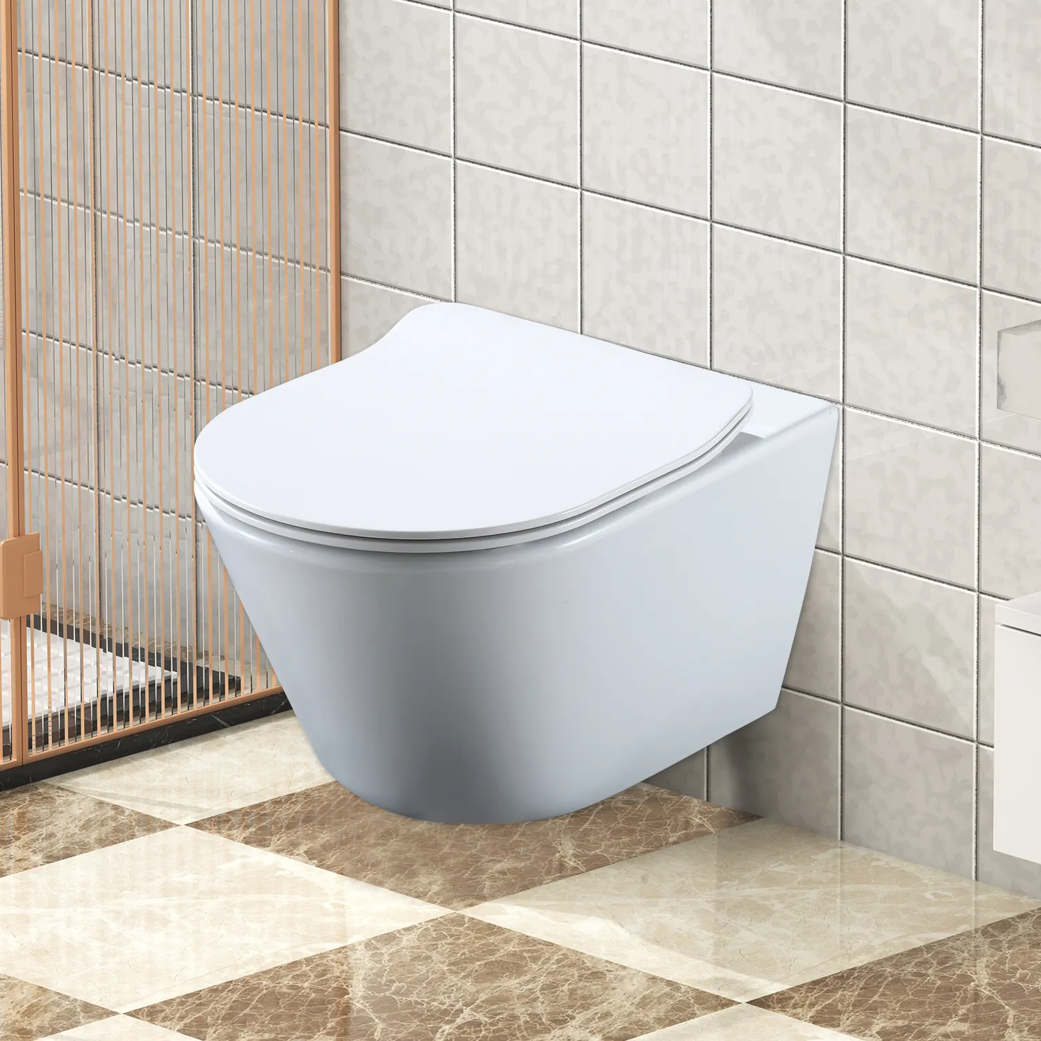 Nano glaze P trap tornado flush Water Saving Rimless wc sospeso