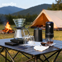 Nouvel ensemble de préparation de café portable et écologique pour l'extérieur avec moulin à café USB, bouilloire et cafetière à filtre – Kit de café
