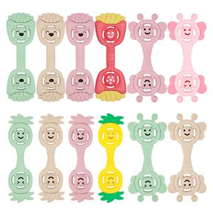 Patrón de logotipo personalizado con forma de Animal de dibujos animados juguetes sensoriales masticables de mano mordedor calmante de silicona para bebés - Product Image 4