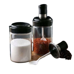 Hot Sale 250ML Pepper Cruet Oil Bottle Spoon Cover Glass Honey Seasoning Bottle Moistureproof <b>Kitchen</b> Condiment Spice Jar - Product Image 5