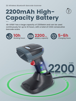 Pemindai Barcode Nirkabel XB-D15BT Syble Supermarket 1D 2D QR Code Reader Penghitung Harga dengan Cradle