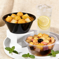 Vente en gros de porte-gobelets en PP de qualité alimentaire avec logo personnalisé, 500 ml et 700 ml, pour café, thé, dessert, collation