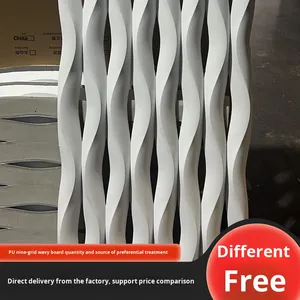 Neuf-grille vague motif PU pierre artificielle fond mur <span class=keywords><strong>cloison</strong></span> écran Design moderne Style à la mode <span class=keywords><strong>brique</strong></span> creuse <span class=keywords><strong>pour</strong></span> Villas - Product Image 4