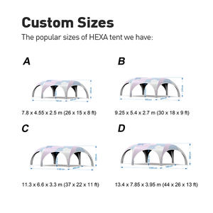 Grande tente gonflable, tente géante d'exposition d'aviation, pavillon d'exposition, auvent hermétique, tente gonflable connecté - Product Image 4