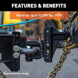 <span class=keywords><strong>Gancio</strong></span> <span class=keywords><strong>Traino</strong></span> in Acciaio Resistente Regolabile con <span class=keywords><strong>Gancio</strong></span> a Sfera e Ricevitore da 2 Pollici, Supporto a Sfera Regolabile - Product Image 6