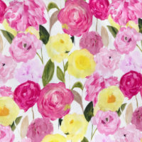 Tissu imprimé à motifs floraux colorés 100% rayonne pour vêtements féminins