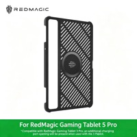 Étui de protection pour tablette Redmagic 5PRO, texture en fibre de carbone, coque arrière avec design circulaire pour la charge sans fil