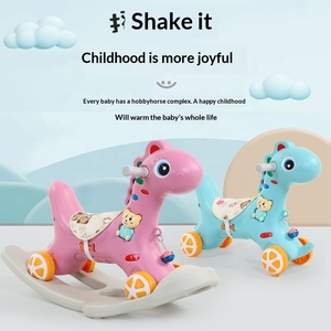 Caballito Balancín <span class=keywords><strong>para</strong></span> Niños, Juguete <span class=keywords><strong>Dos</strong></span> en Uno <span class=keywords><strong>para</strong></span> Bebés, Regalo <span class=keywords><strong>de</strong></span> Primer Cumpleaños, Caballo Pequeño <span class=keywords><strong>de</strong></span> Doble Uso con Cuatro Ruedas, 0-36 <span class=keywords><strong>Meses</strong></span> - Product Image 4