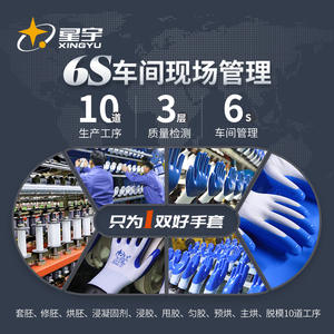 Gants de sécurité Xingyu N518 avec doigts recouverts de caoutchouc, résistants à l'usure, pour travaux industriels - Product Image 5