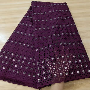 2025 Dentelle Africaine de Qualité Ornée de Pierres, en Coton <span class=keywords><strong>Blanc</strong></span>, Dentelle Voile <span class=keywords><strong>Suisse</strong></span> Sèche Polie, Vente en Gros - Product Image 5