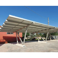 Système de carport solaire étanche, structure de stationnement solaire commerciale à montage au sol