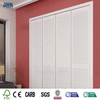 Porte pliante JHK-B01 pour intérieur de maison, en pin blanc lisse, petite porte pliante pour placard