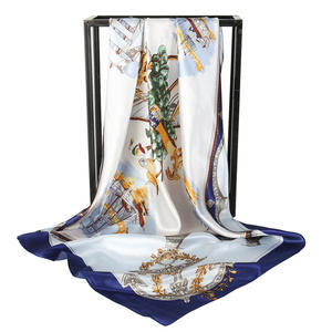 Sciarpe in Raso di Alta Qualità con Stampa Digitale <span class=keywords><strong>Vintage</strong></span> 90cm*90cm, Sciarpa in Seta all'Ingrosso - Product Image 5