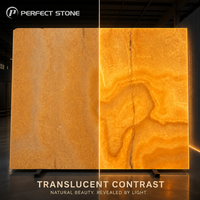 Dalles de luxe en onyx jaune et onyx miel PerfectStone, découpées sur mesure pour murs décoratifs, comptoirs et revêtements muraux