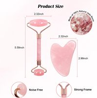Rouleau de massage facial Gua Sha en cristal de quartz rose de qualité supérieure avec logo personnalisé pour mariage, cadeau haut de gamme