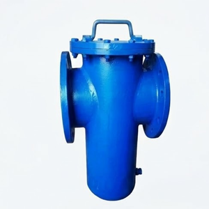 Filtre à panier industriel manuel à bride en acier galvanisé pour conduites d'eau, d'huile et de gaz Sealmech - Product Image 1