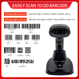 Escáner de código de barras de escaneo automático 1D/2D inalámbrico de alta eficiencia con estación de acoplamiento para venta minorista - Product Image 3