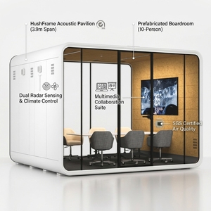 Système de cloisons acoustiques Work Pod, pavillon de bureau préfabriqué, salle de réunion de grande taille pour 10 personnes, usine source Foshan - Product Image 4