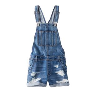 Custom <strong>Women</strong> Jumpsuit <strong>Shorts</strong> Ripped Distress Denim <strong>Shorts</strong> Rompers <strong>Dungarees</strong> Plus Size <strong>Women</strong> Pants Overalls - Product Image 2