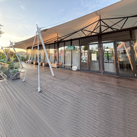 Maisons préfabriquées en verre hexagonales imperméables professionnelles sur mesure, grandes tentes de glamping de luxe, tentes de safari pour hôtels de luxe, tentes de villégiature