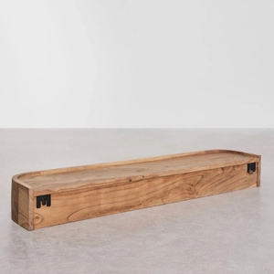 <span class=keywords><strong>Étagère</strong></span> murale flottante en bois <span class=keywords><strong>avec</strong></span> <span class=keywords><strong>porte</strong></span>-manteaux dissimulés pour <span class=keywords><strong>rangement</strong></span> et décoration <span class=keywords><strong>de</strong></span> chambre à coucher – Vente en gros personnalisée - Product Image 5