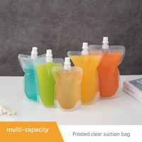 Sachet Doypack transparent avec bec verseur pour boissons et jus, 200ml 30ml, jetable, en BOPP+PET+PE, Marque HX