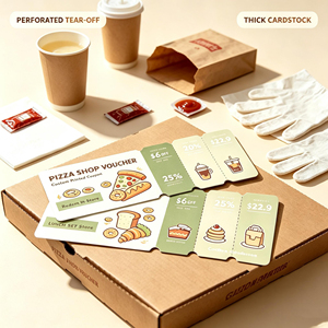 สมุดบัตรกำนัลหลายชั้นสำหรับร้านเบเกอรี่และร้านเค้กในงานเปิดตัว แผ่น<span class=keywords><strong>คูปอง</strong></span>แบบเจาะรูพร้อมธีมที่กำหนดเองบนกระดาษคราฟท์ - Product Image 5