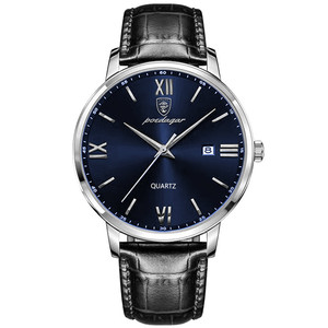 POEDAGAR Herrenuhren Topmarken-Armbanduhr Ledern Quarzuhr Sport wasserdichte Herrenuhr Geschäftsuhr <span class=keywords><strong>826</strong></span> - Product Image 2