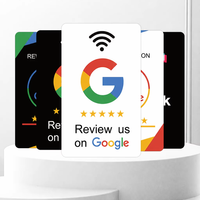 Carte NFC personnalisée pour avis Google - Carte d'avis positif pour restaurant activée par téléphone mobile, avec puce NFC215, modèle personnalisé