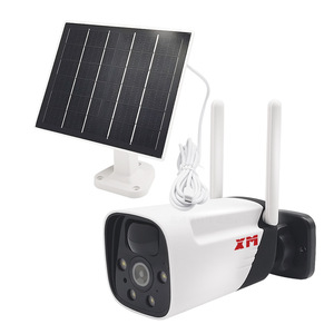 Cámara de Vigilancia Exterior Xiongmai de 3MP con Energía Solar, Intercomunicador de Voz por Wifi y Monitoreo a Todo Color con Doble Luz - Product Image 1