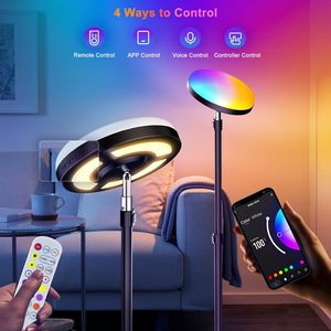 Lámpara de Pie con Proyector 2 en 1, Iluminación de Doble Cara, Luz LED RGB Inteligente, Lámpara de Pie Alta - Product Image 6