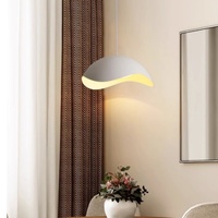 Restaurant rétro blanc coquille d'oeuf forme fer suspendu suspension lampe E27 Edison ampoule montage bords irréguliers lumière à manger