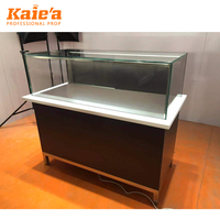 Présentoirs à bijoux en verre de luxe, vitrine de comptoir avec éclairage LED pour boutique de bijoux, exposition en magasin de détail
